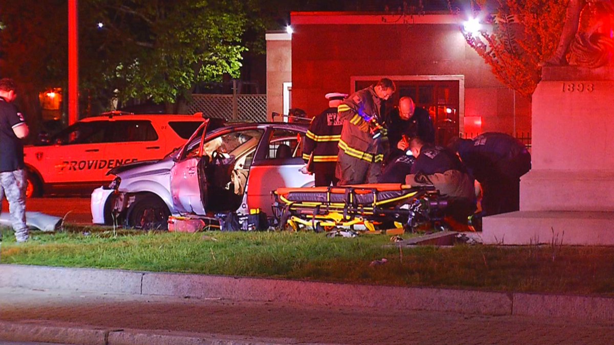 In Providence a serious one car accident involving 2 people, and a stabbing downtown. In Taunton a woman shot at while in her car