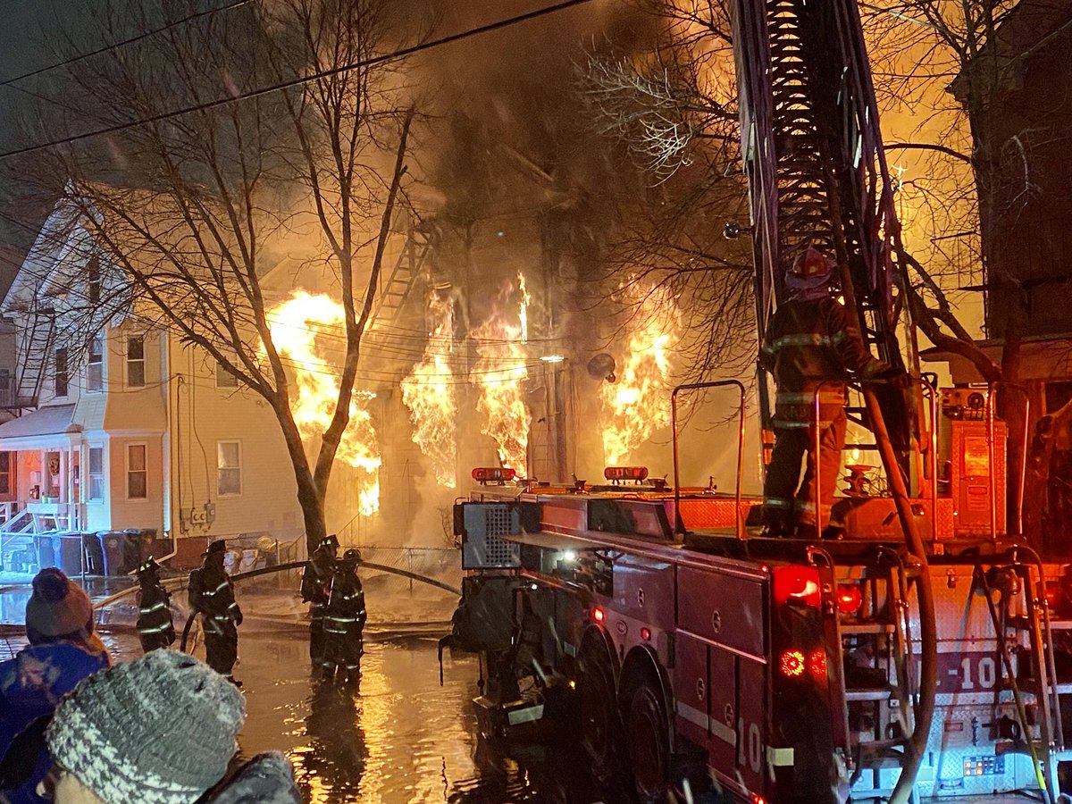 A fire at a multi-family home on Lincoln Avenue in Cranston Friday morning right before the home partially collapsed