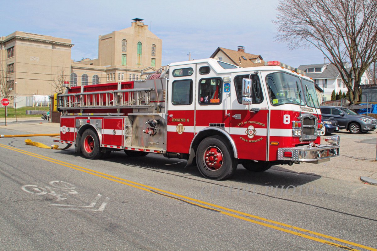 Providence Engine 11 & Ladder 5 work a bus fire at the West End Rec Center at 109 Bucklin St. Special signal Engine 8 to establish a water supply