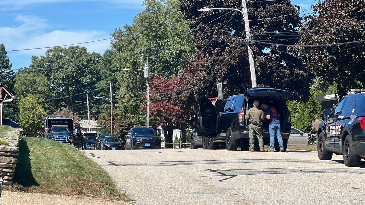 Police activity and bomb squad truck outside of a West Warwick home on Morris Street. Working to get details from police