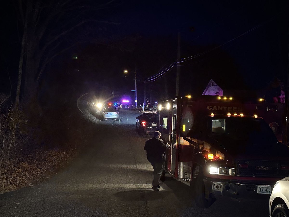 Hours later and still no information released by police.Canteen trucks are on the scene as officers center their focus on a home near the Smithfield/Johnston line