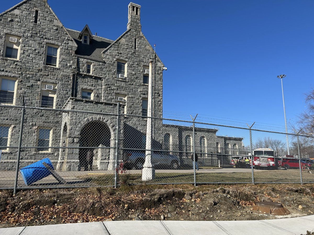 Emergency response here at the ACI, firefighters in hazmat suits outside of the prison. 