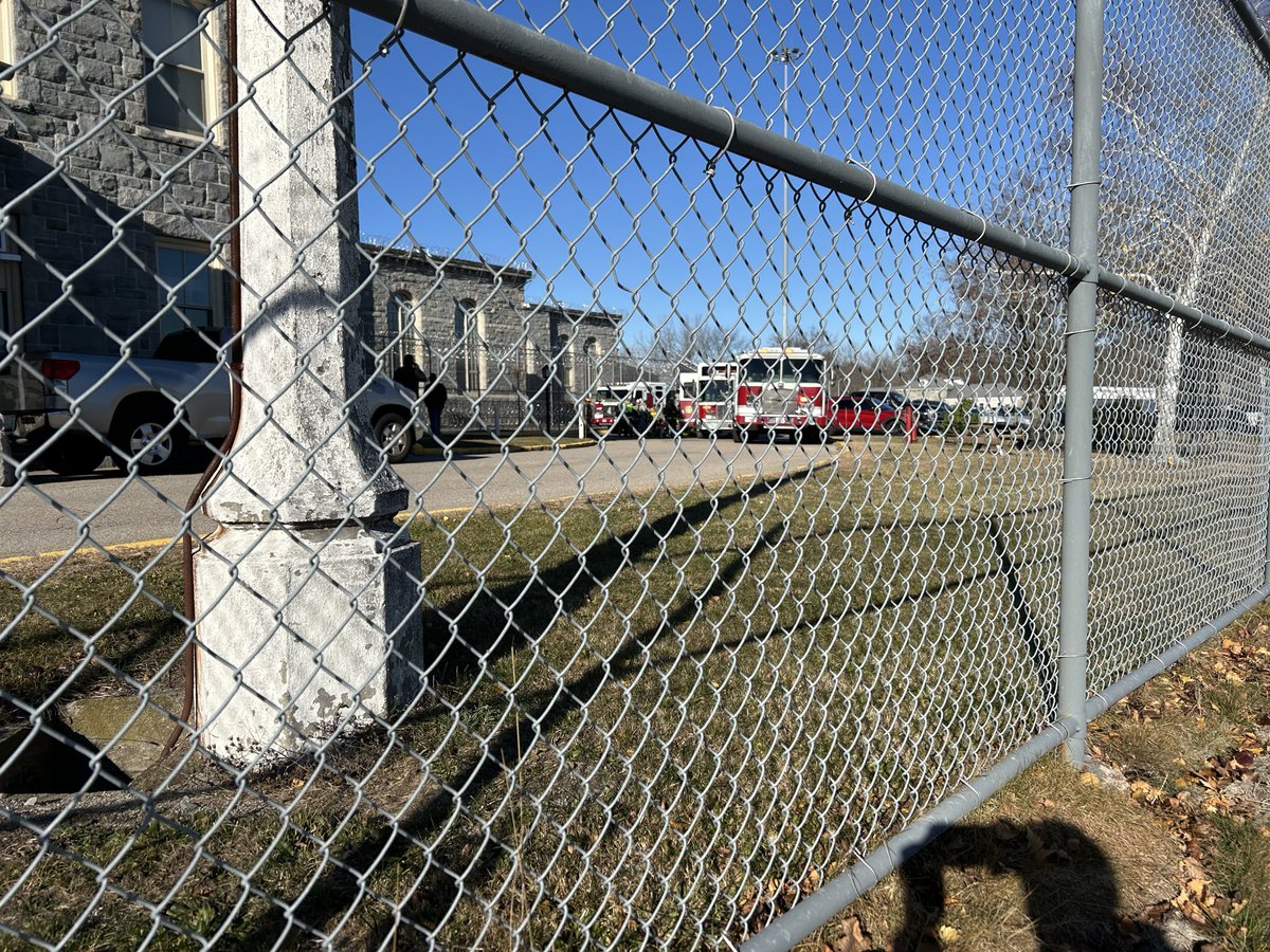 Emergency response here at the ACI, firefighters in hazmat suits outside of the prison. 