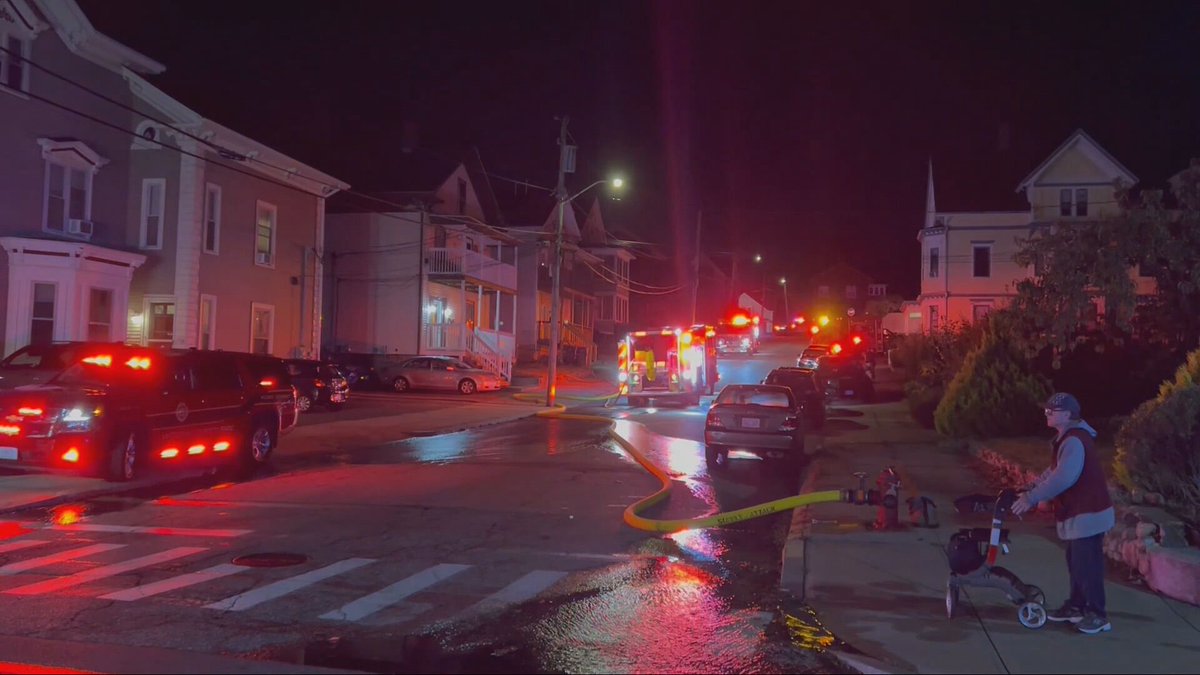 An early morning fire breaks out at a home in Woonsocket.