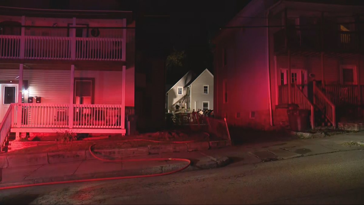 The Woonsocket Fire Department helped residents trapped on the second floor escape a fire on Grove Street