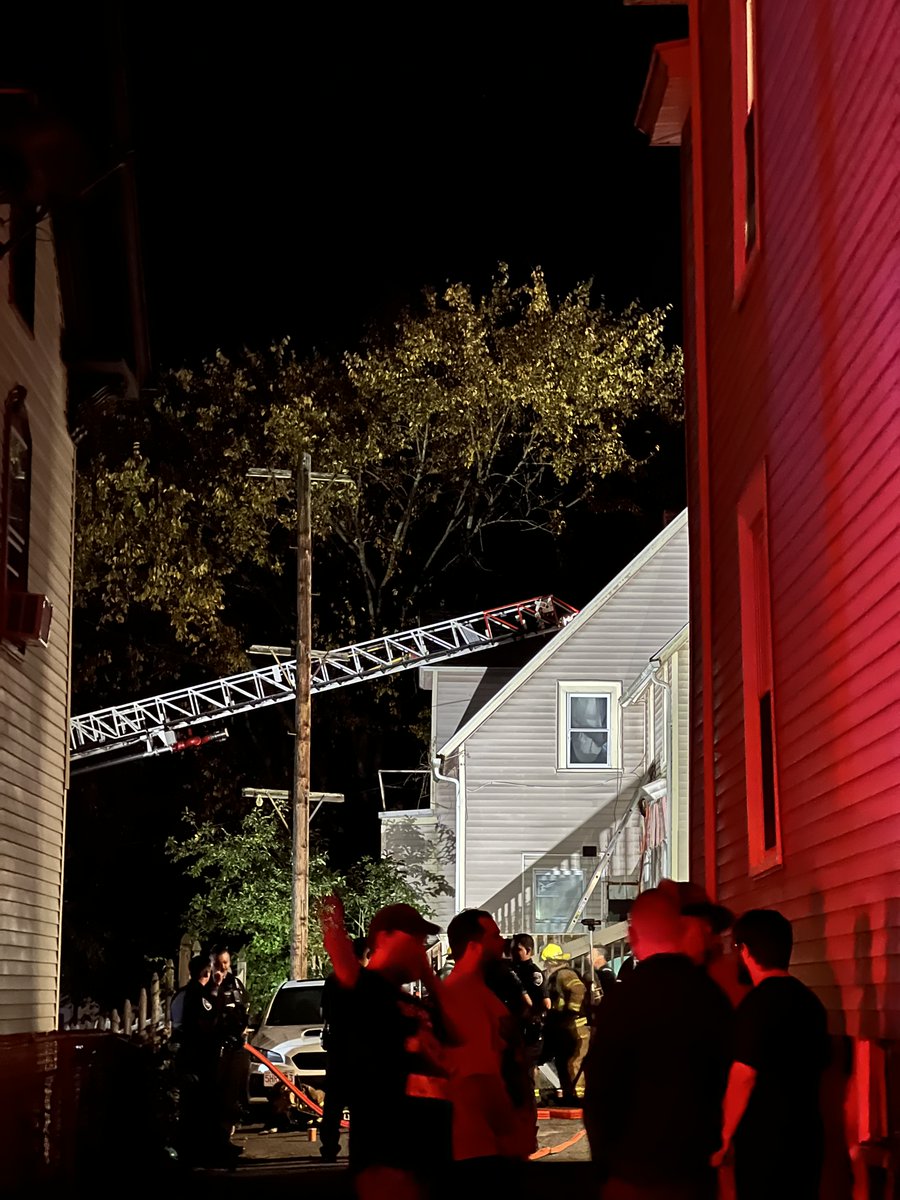 The Woonsocket Fire Department helped residents trapped on the second floor escape a fire on Grove Street